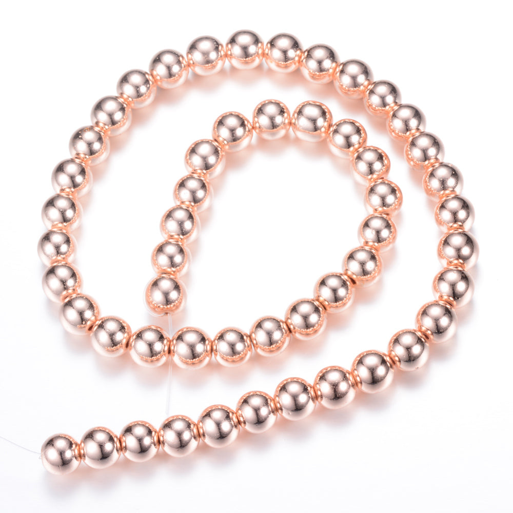 127 3mm Synthetic Hematite Beads Electroplate Non-magnetic, Colors Copper, Golden, Rainbow