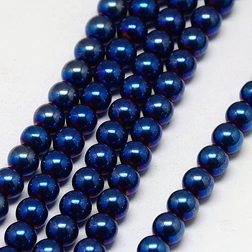 127 3mm Synthetic Hematite Beads Electroplate Non-magnetic, Colors Copper, Golden, Rainbow