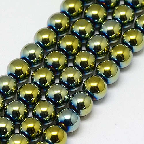 127 3mm Synthetic Hematite Beads Electroplate Non-magnetic, Colors Copper, Golden, Rainbow