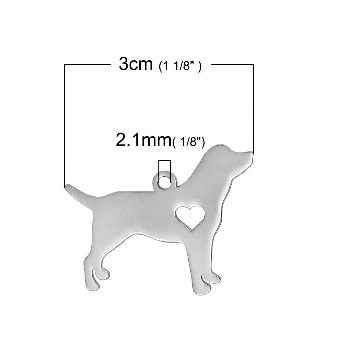 Boston Terrier Dog Charm Stainless Steel, Stamping Supplies, Pet Silhouette Pendants, Boston Terrier Pendant