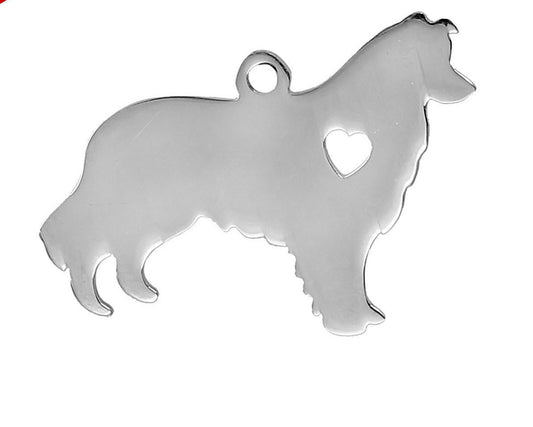Alaskan Malamute Dog Charm Stainless Steel, Stamping Supplies, Alaskan Malamute Pendant, 0493, 748