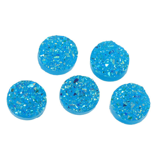 20 Blue Resin Dome Seals Cabochon Round 12mm
