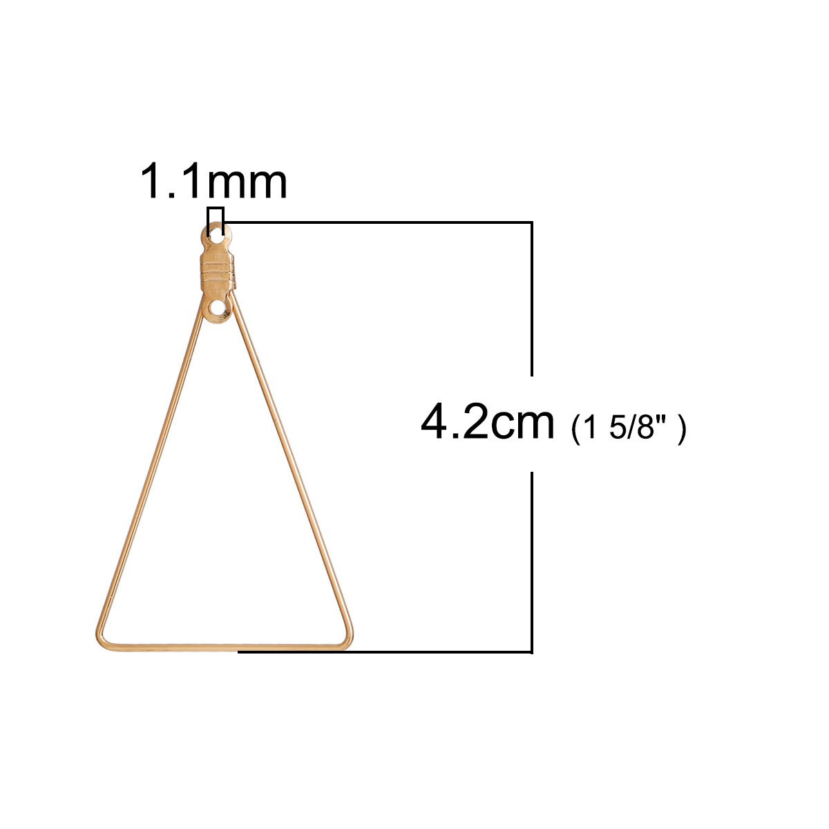 10 Triangle Earring Components, Geometric Earring Findings