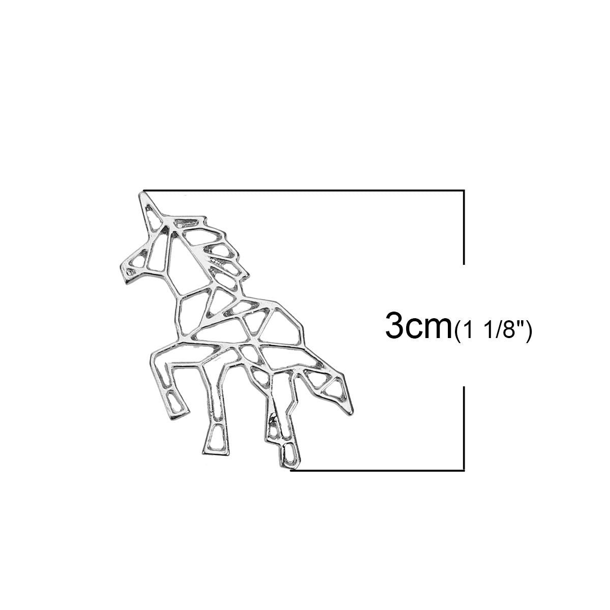 5 Origami Unicorn Charm Pendant