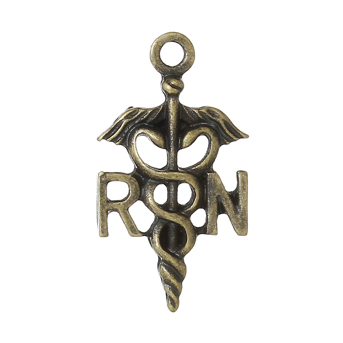 20 RN Nurse Charms Antique Bronze
