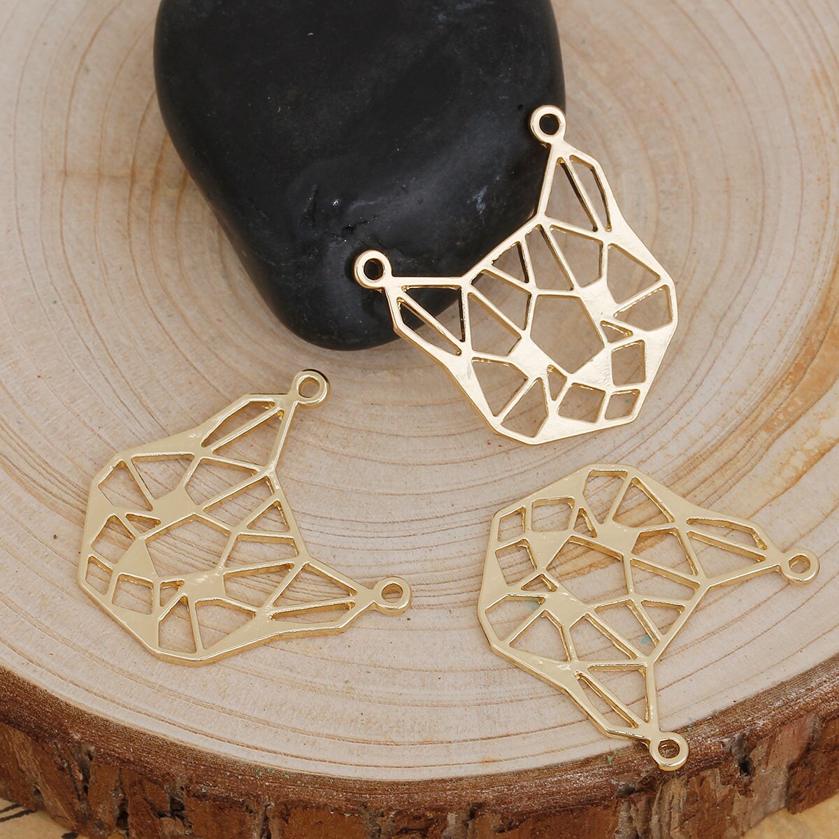 5 Origami Cat Connectors 26mm x 24mm