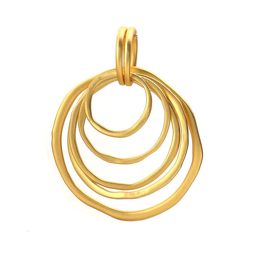2 Circle Geometric Charm, Hoop Component, Round Hoop Jewelry Findings