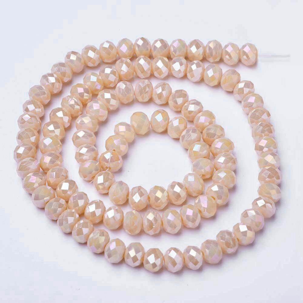 Peach Rondelle Beads