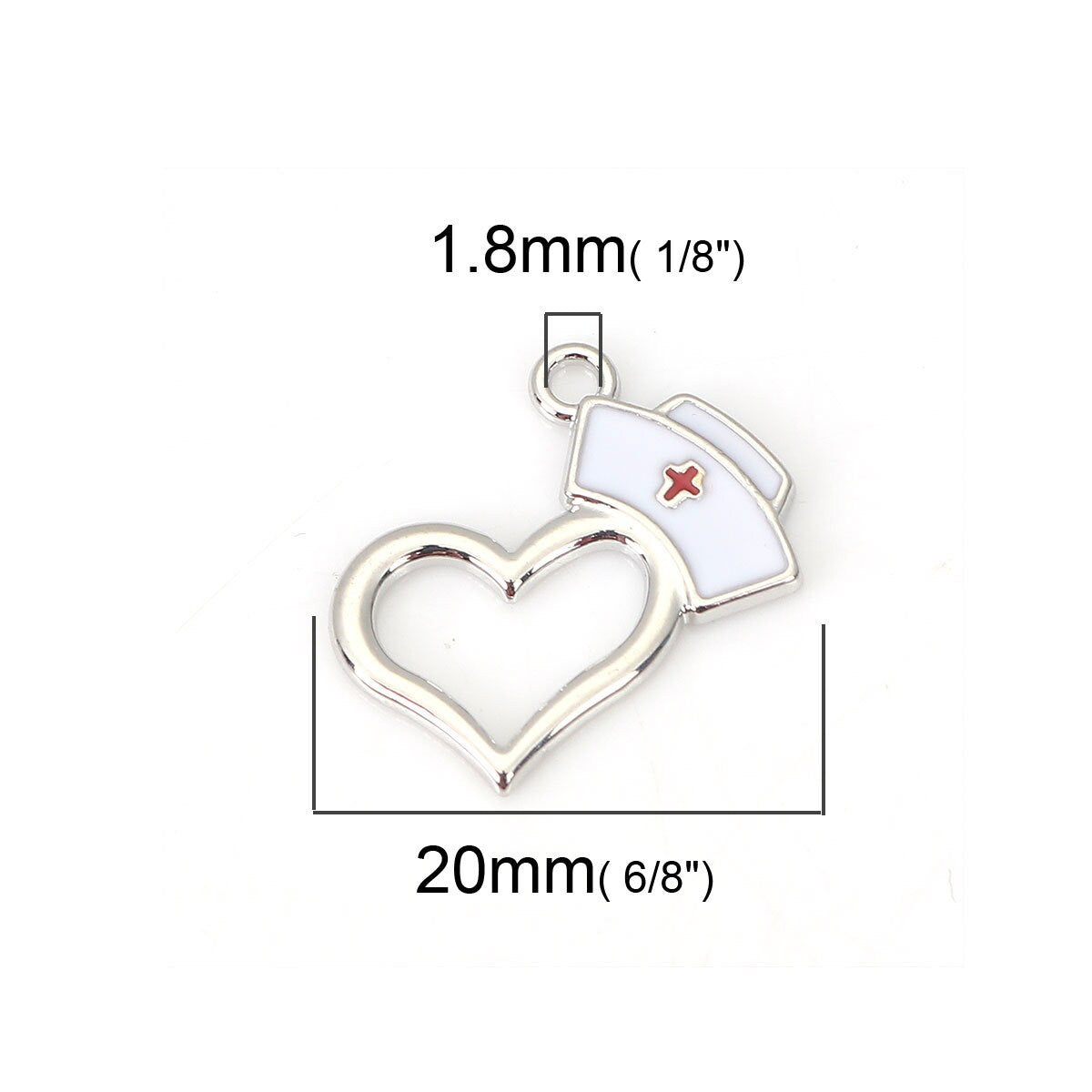 10 RN Nurse Charms, Nurse Charms, Registered Nurse Charms, LPN Nurse