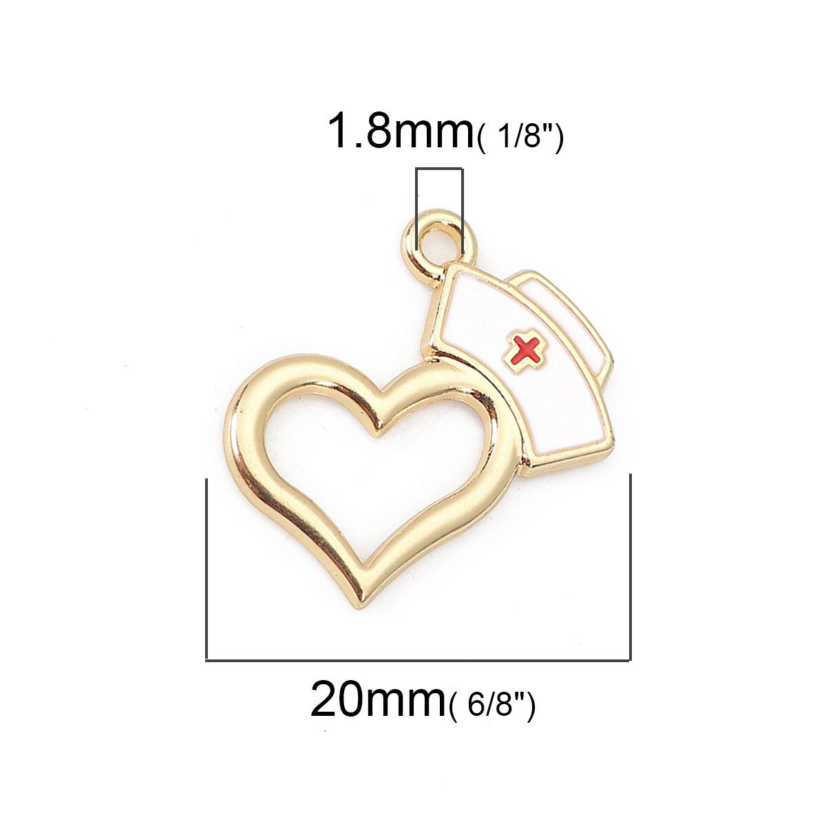 10 RN Nurse Charms, Nurse Charms, Registered Nurse Charms, LPN Nurse