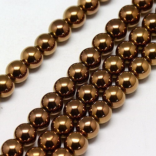 200 2mm Synthetic Hematite Beads Electroplate Non-magnetic, Colors Copper, Platinum, Rainbow