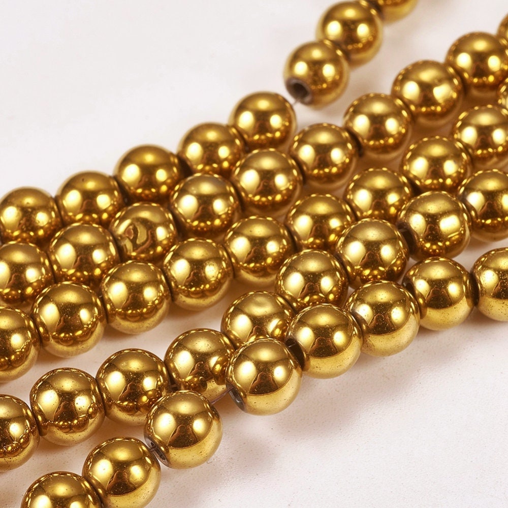 127 3mm Synthetic Hematite Beads Electroplate Non-magnetic, Colors Copper, Golden, Rainbow