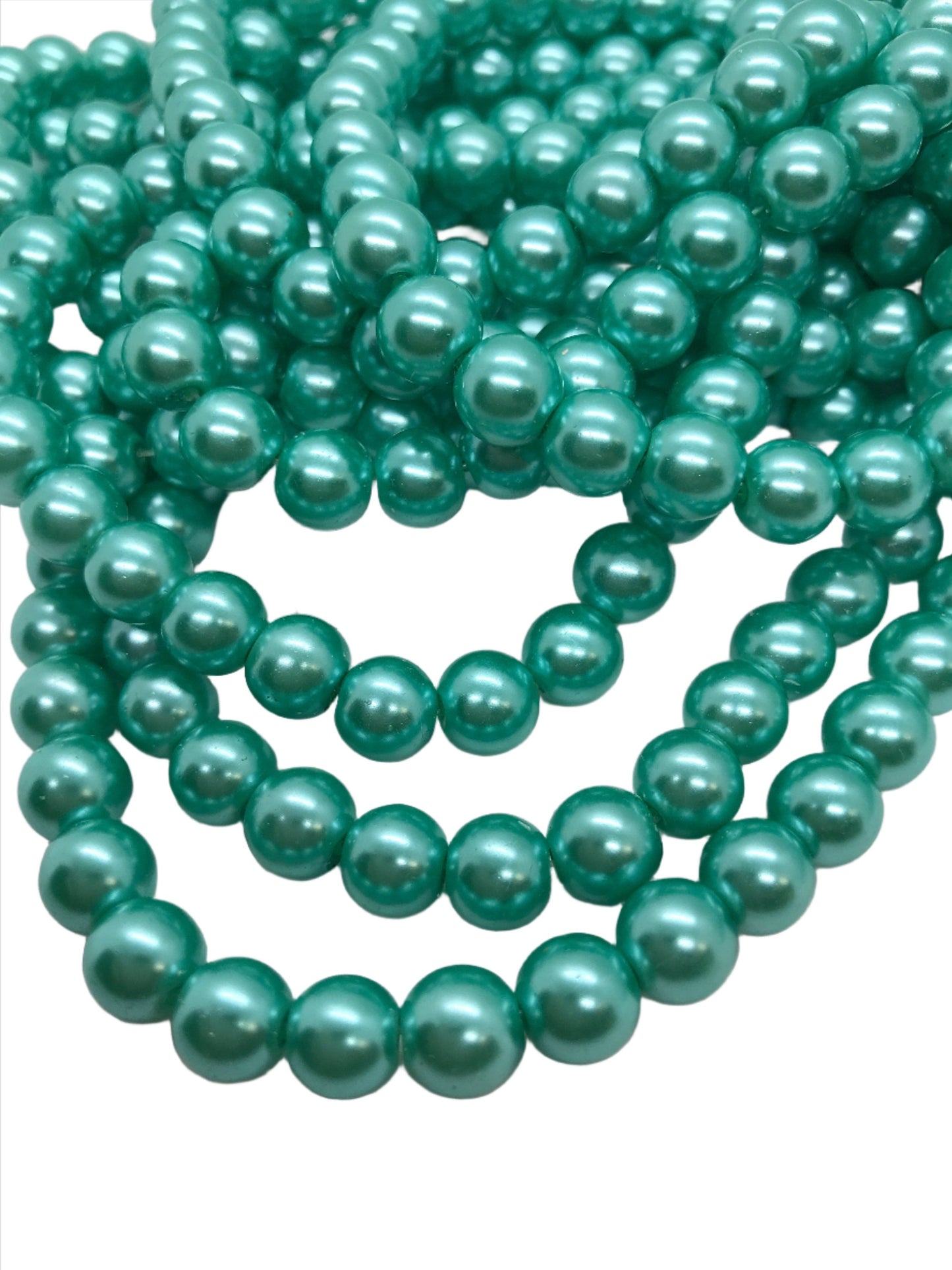 3mm 4mm 6mm 8mm 10mm 12mm Turquoise Glass Pearl Beads