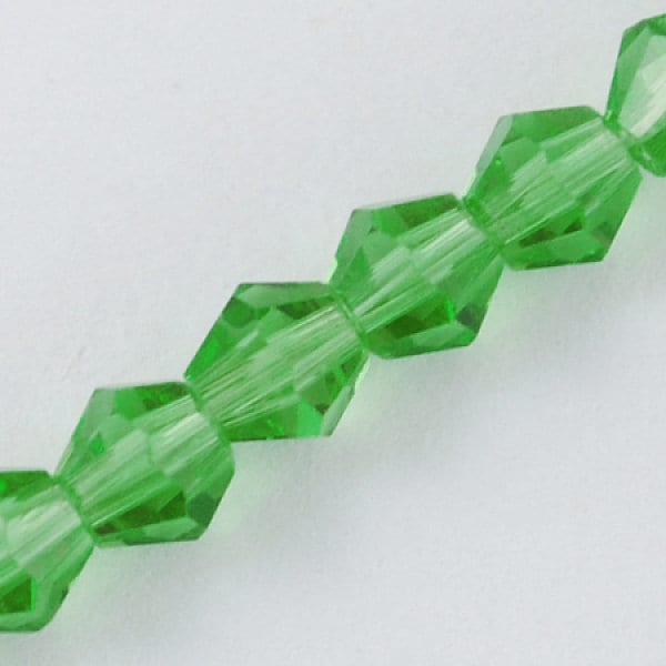 6mm Green Bicone Glass Beads Strands
