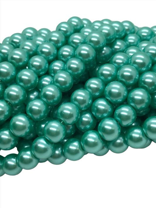 3mm 4mm 6mm 8mm 10mm 12mm Turquoise Glass Pearl Beads