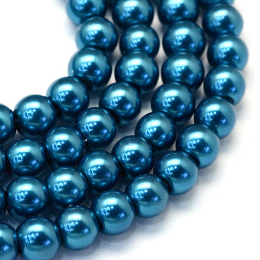 Peacock Blue Green Glass Pearl Beads 3mm 4mm 6mm 8mm 10mm 12mm 14mm