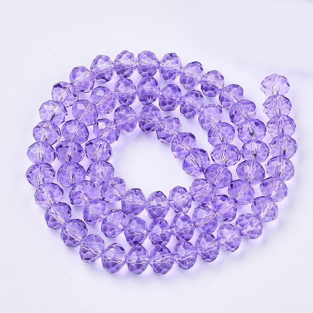 Purple Lilac Rondelle Beads