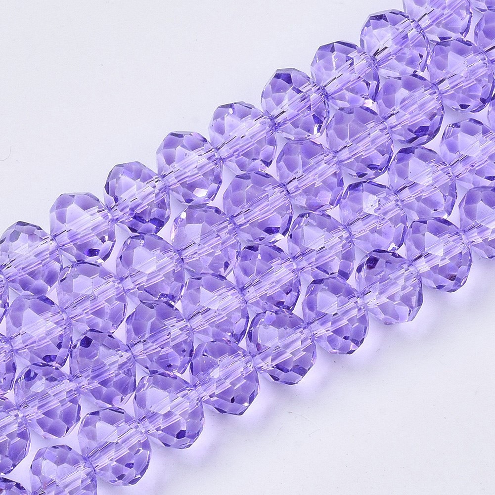 Purple Lilac Rondelle Beads