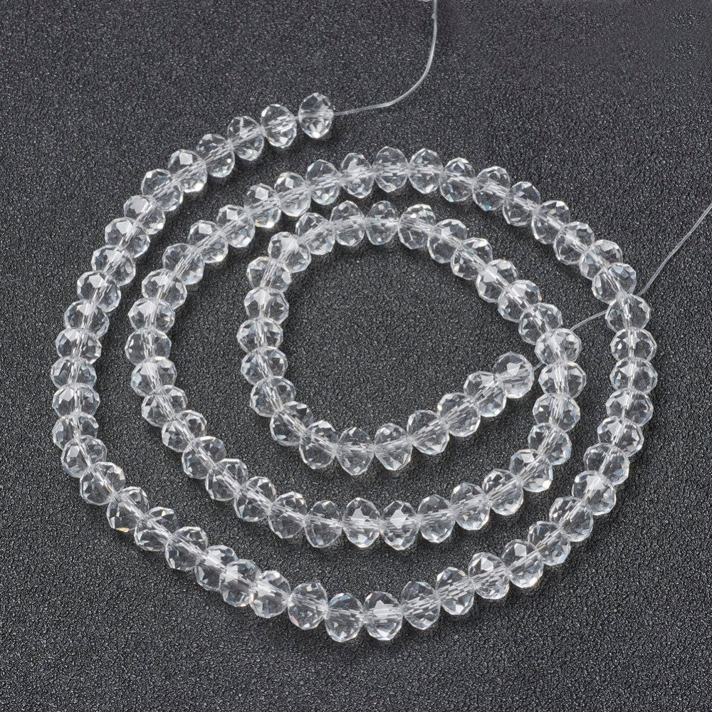 Transparent Rondelle Beads 16mm 10mm 8mm 6mm 4mm 3mm