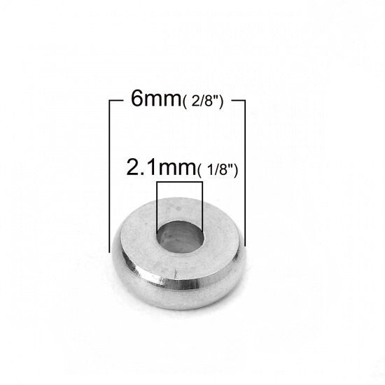 Stainless Steel Spacer Beads 4mm or 5mm or 6mm or 8mm
