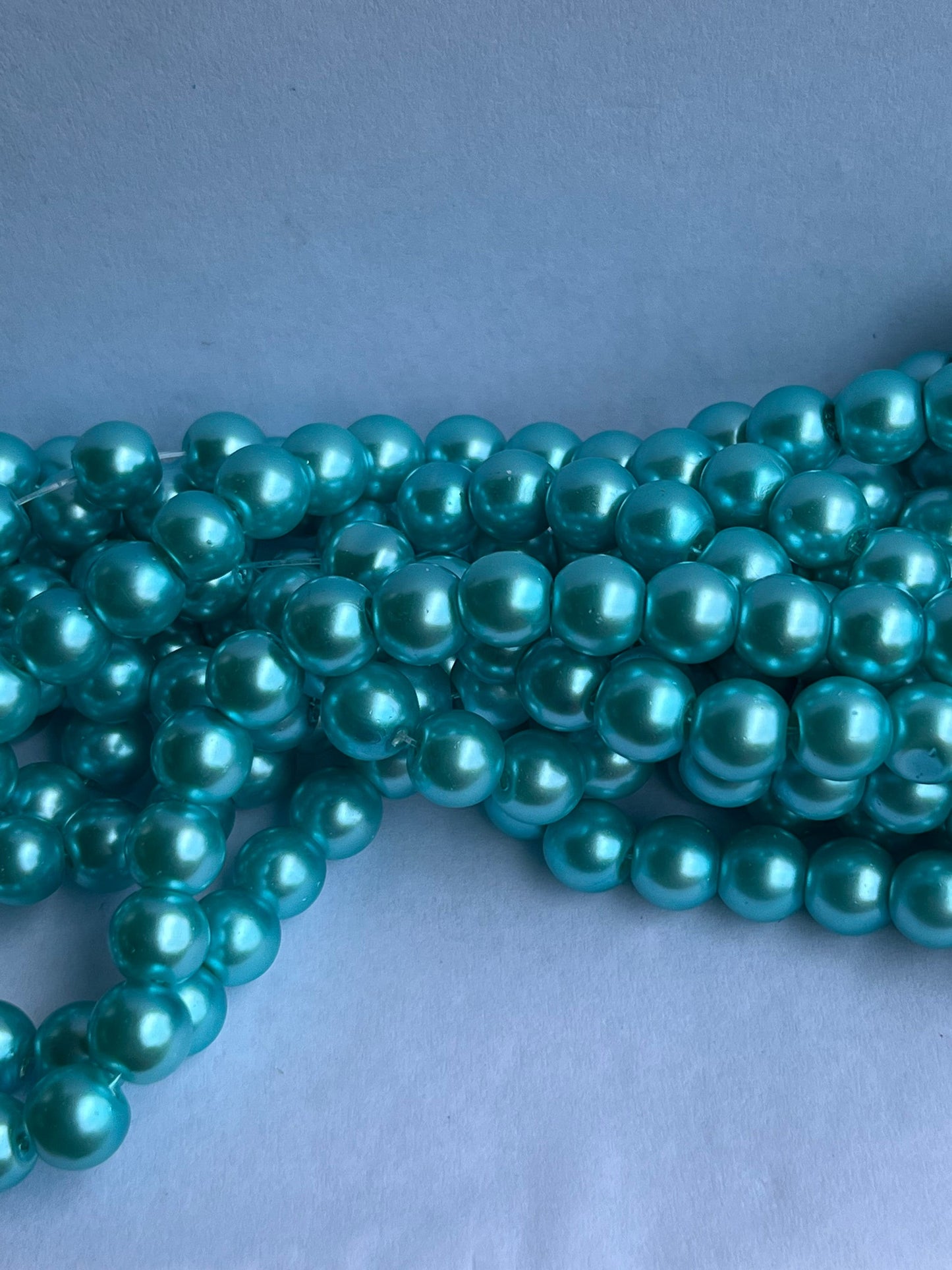 6mm 8mm 10mm 12mm Green Glass Pearl Beads