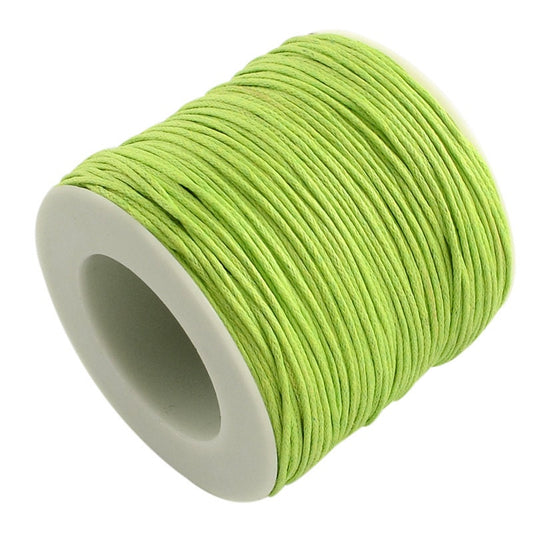 Green Waxed Cotton Cord 1mm 100 yards per roll