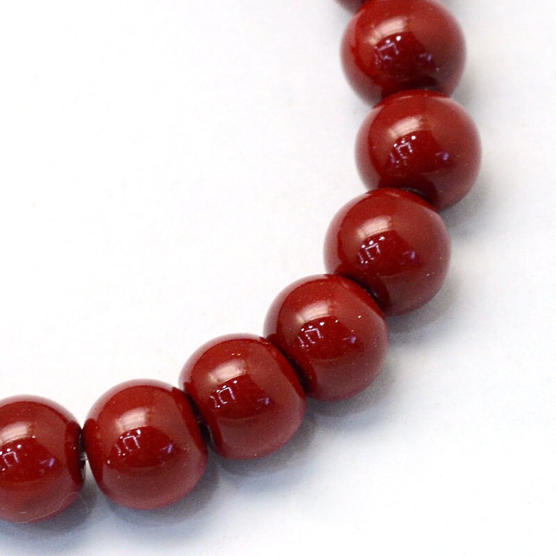 4mm 6mm 8mm 10mm Dark Red Glass Beads