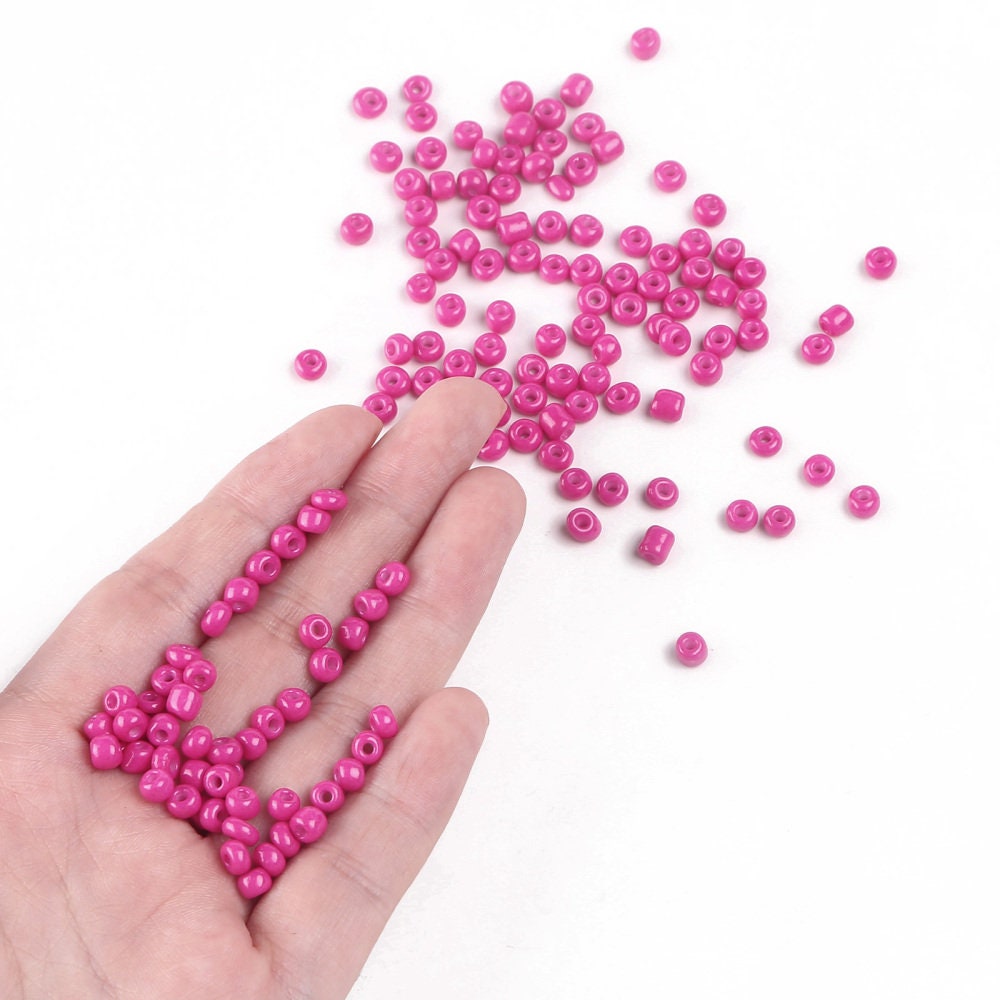 Pink Seed Beads 6/0 110 grams