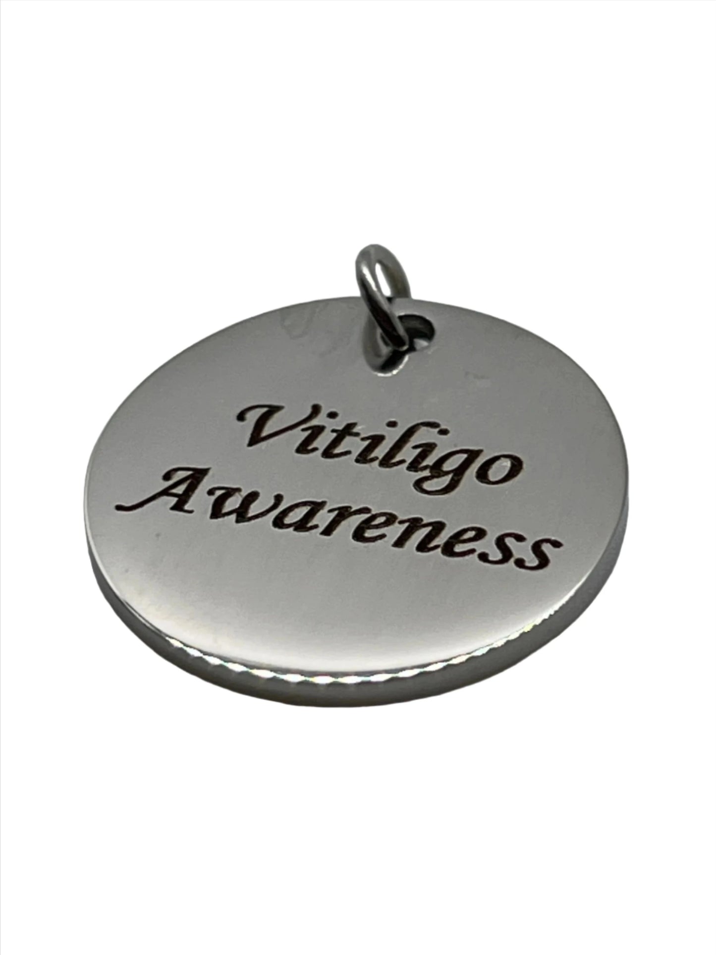 Vitiligo Awareness Charm, Stainless Steel Charm 20mm