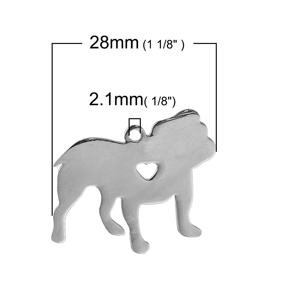 Metal charm blanks, Bulldog Dog Charm Stainless Steel, Dog Stamping Blank, Dog Blank, Stamping Supplies, Bulldog Pendant