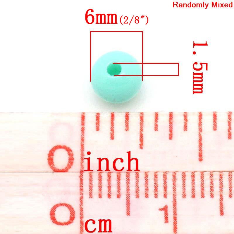5.5mm Pastel Acrylic Bubblegum Beads 500 beads