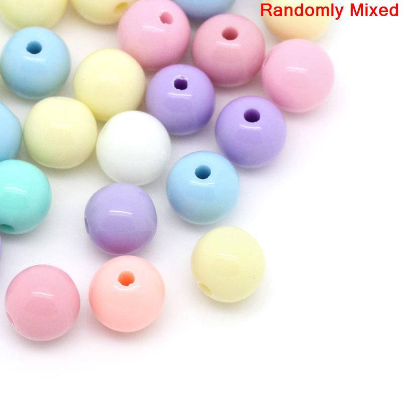 5.5mm Pastel Acrylic Bubblegum Beads 500 beads