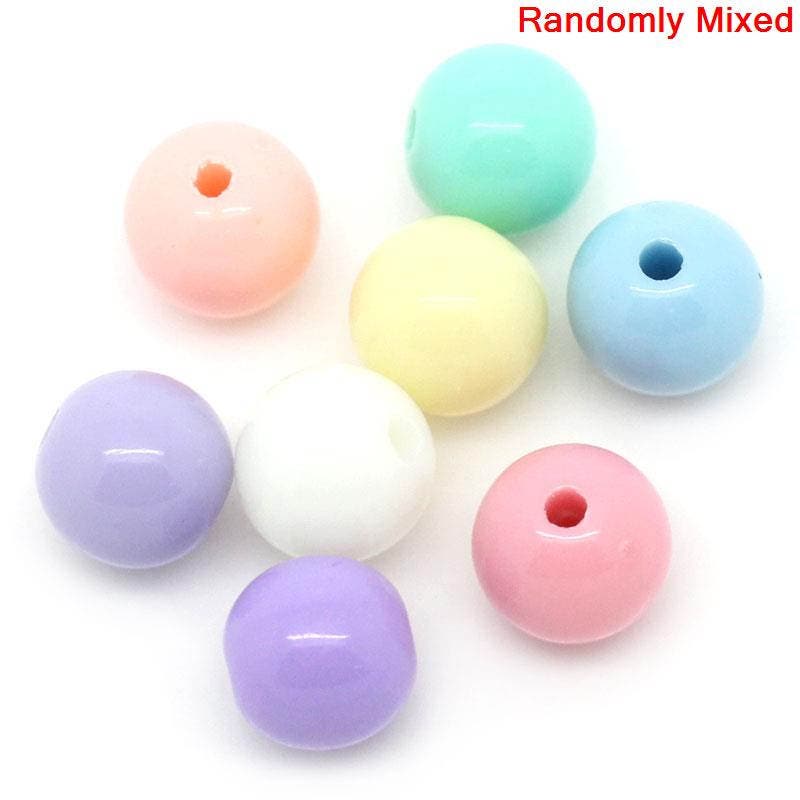 5.5mm Pastel Acrylic Bubblegum Beads 500 beads