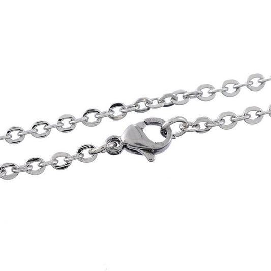 1 Cable Chain Necklace Stainless Steel 70cm, 27 4/8" long