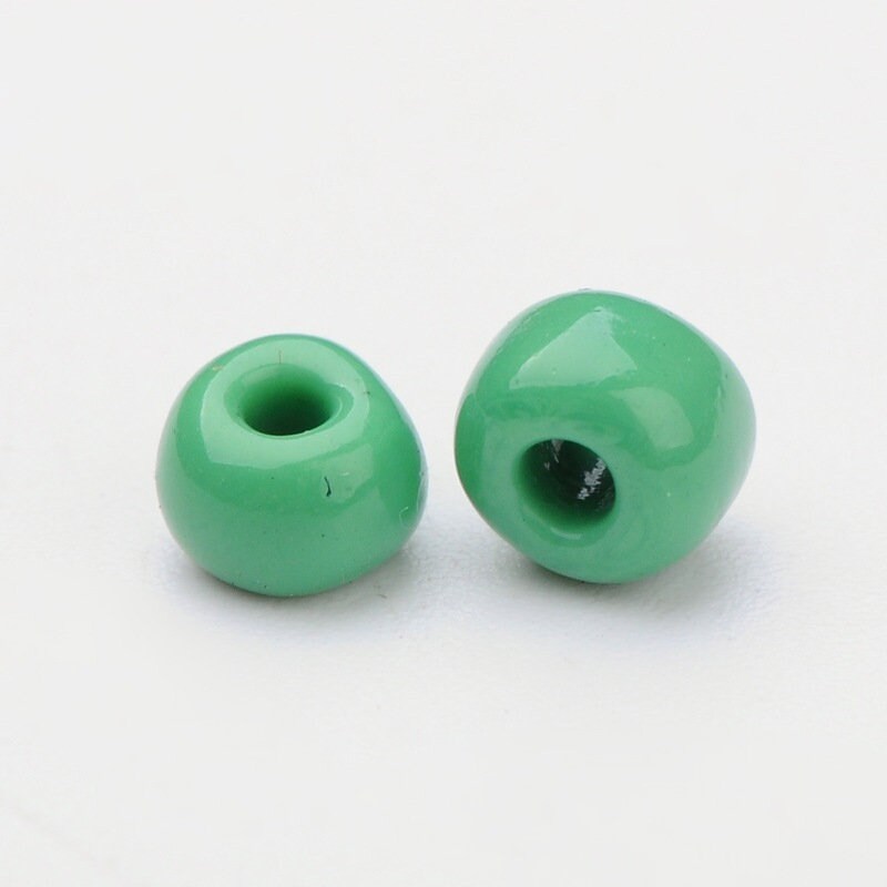 Green Seed Beads 6/0 100 grams