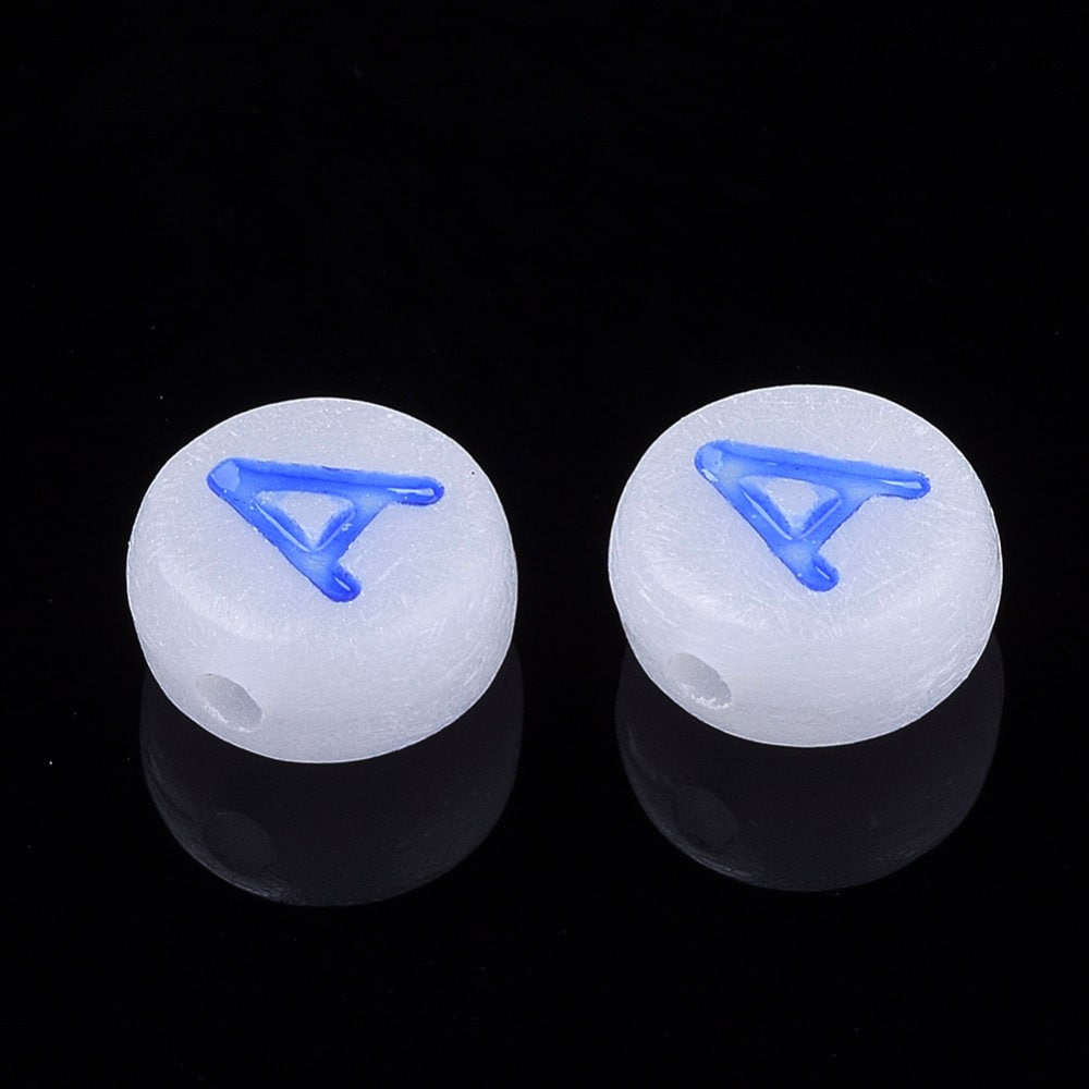 400 7mm Alphabet Beads Glow in the Dark, Acrylic letter beads, ABC letter beads, Name beads