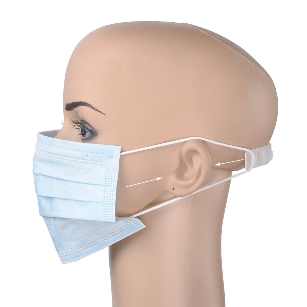 10 Mask Band Extender Transparent or Black, Adjustable Mask Ear Saver, Mask not included