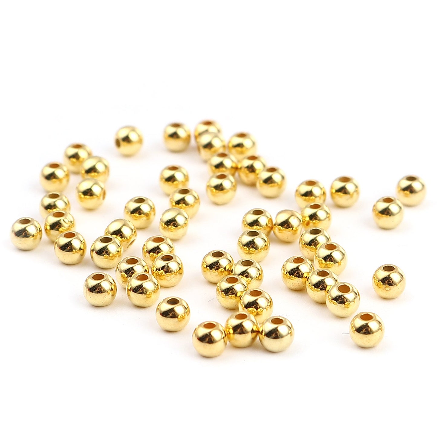 300 CCB Gold Spacer Beads 4mm