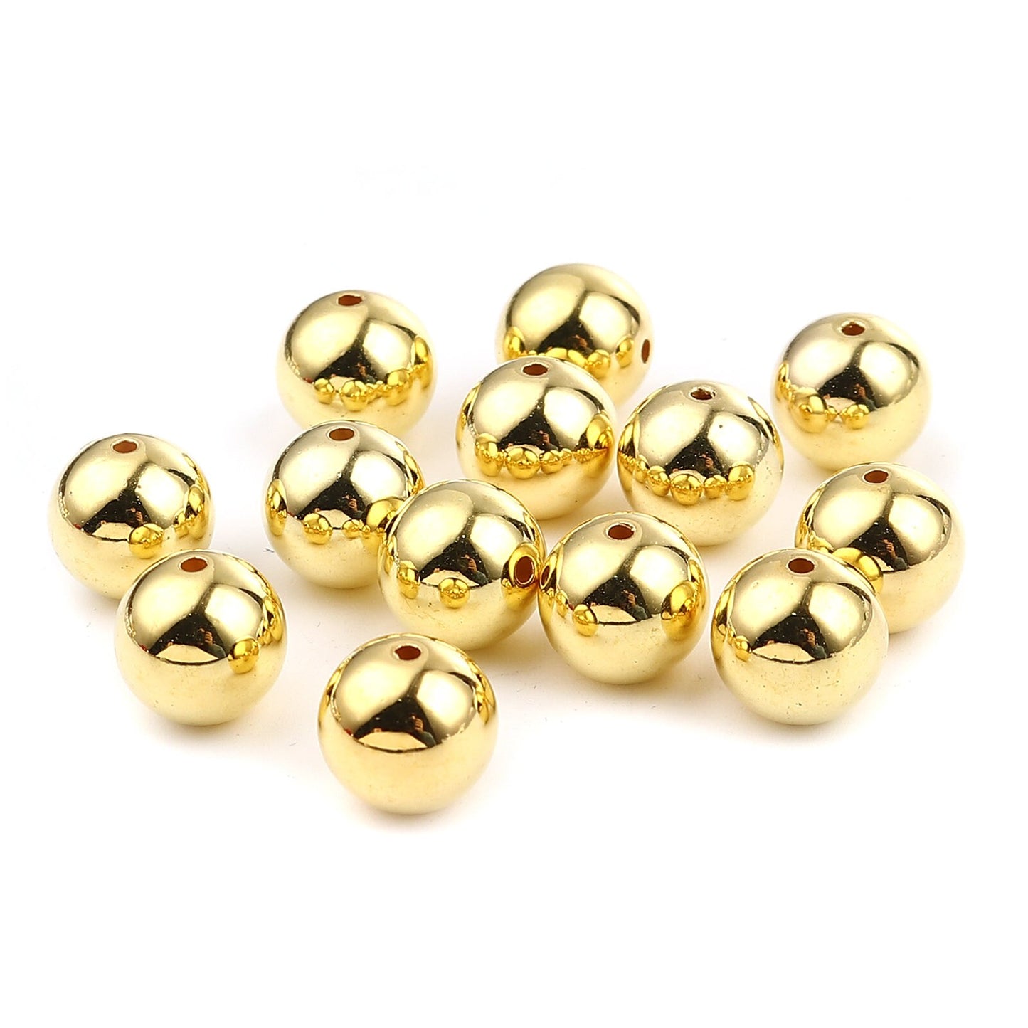 30 CCB Gold Spacer Beads 12mm