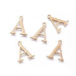 Alpha Greek Letter Charms Stainless Steel, Greek Alphabet Charms, Letter A Charms