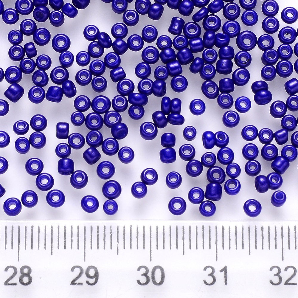 Blue Seed Beads 6/0 100 grams