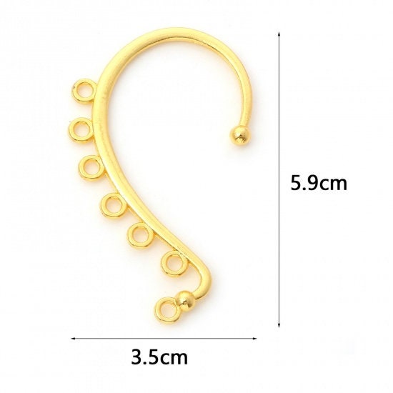 Silver Ear Climber, Gold Ear Cuff, Left Ear Cuff, Right Ear Cuff, Rose Gold Ear Cuff, Jewelry Supplies