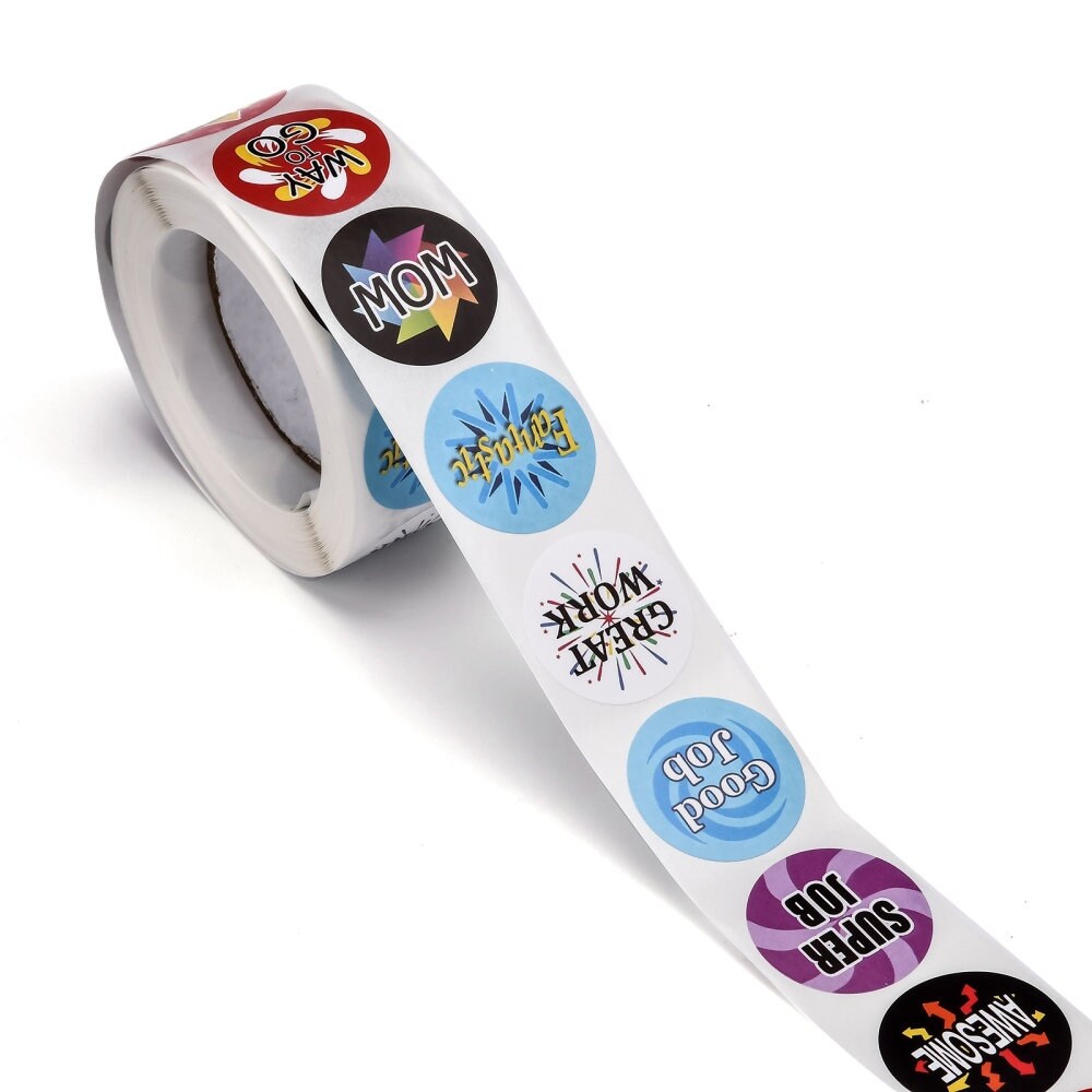 Encouragement Stickers for Children, School Teacher Stickers, 25mm, School Supplies