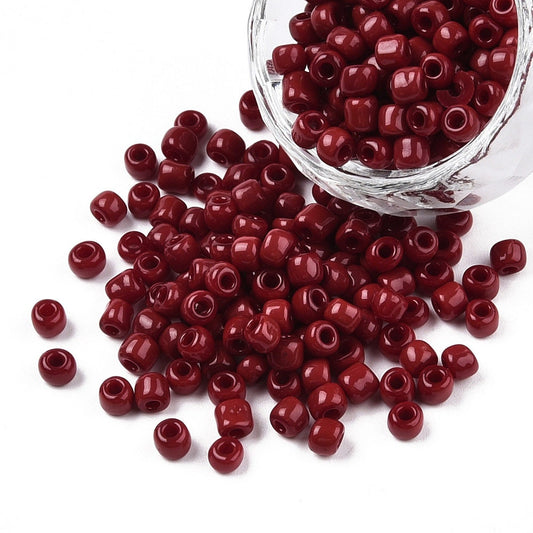 Dark Red Seed Beads 6/0 110 grams