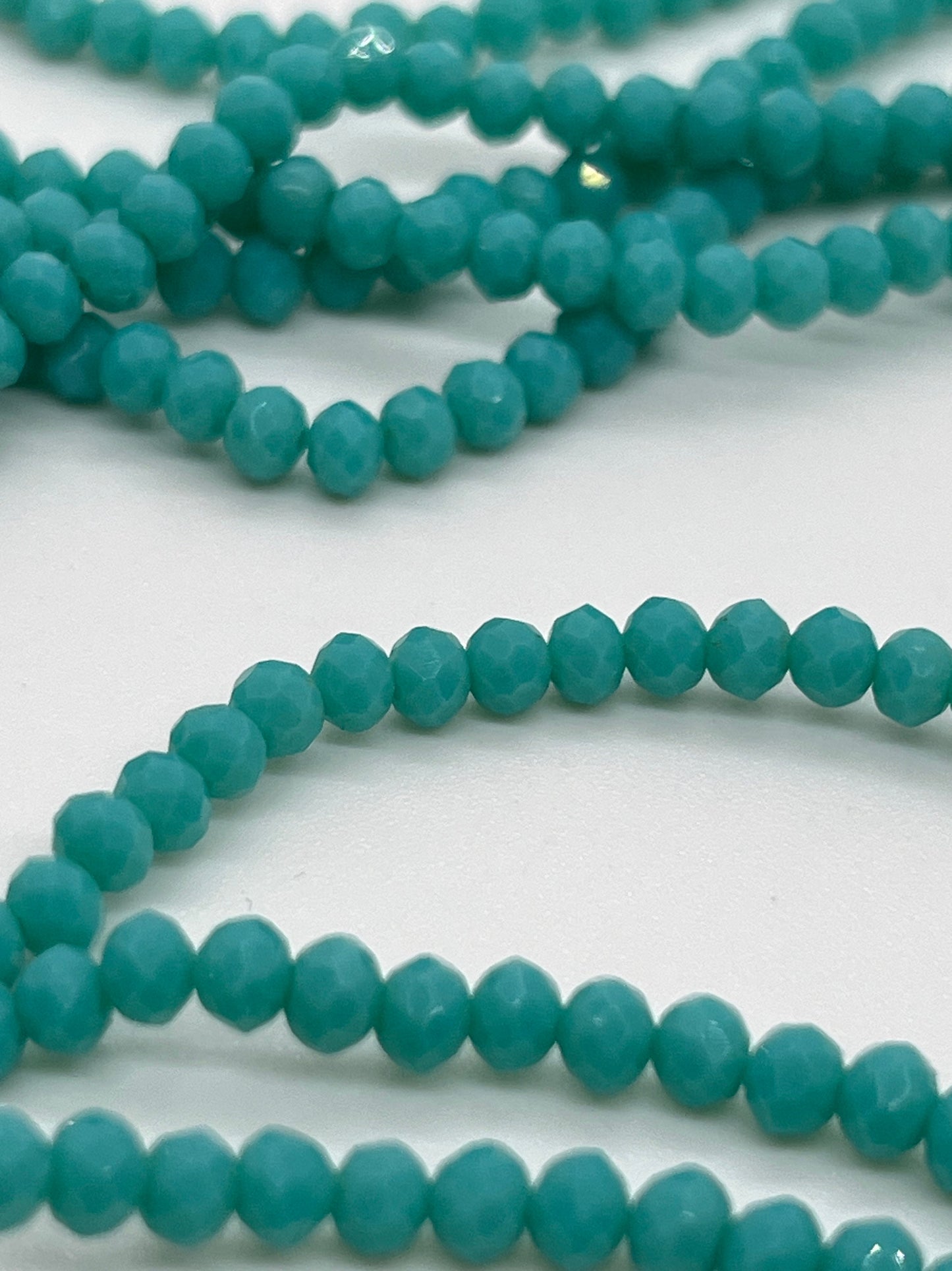 150 Blue Faceted Rondelle Glass Beads 3x2mm