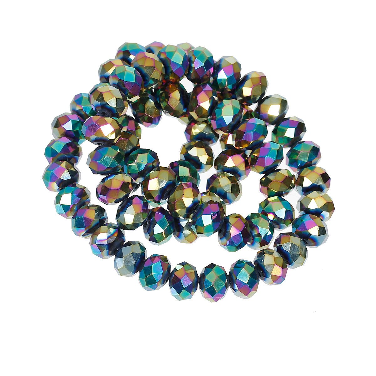 AB Iridescent Color Faceted Electroplate, 12mm, 10mm, 8mm 6mm 4mm beads