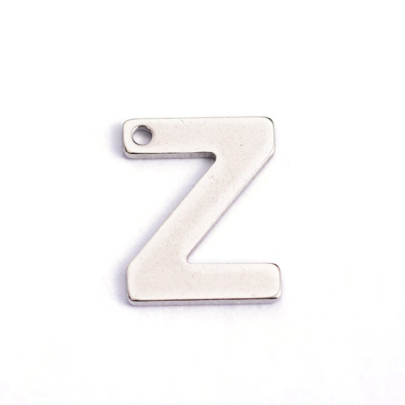 Stainless Steel Letter Charms Alphabet Full Set, Initial Charms
