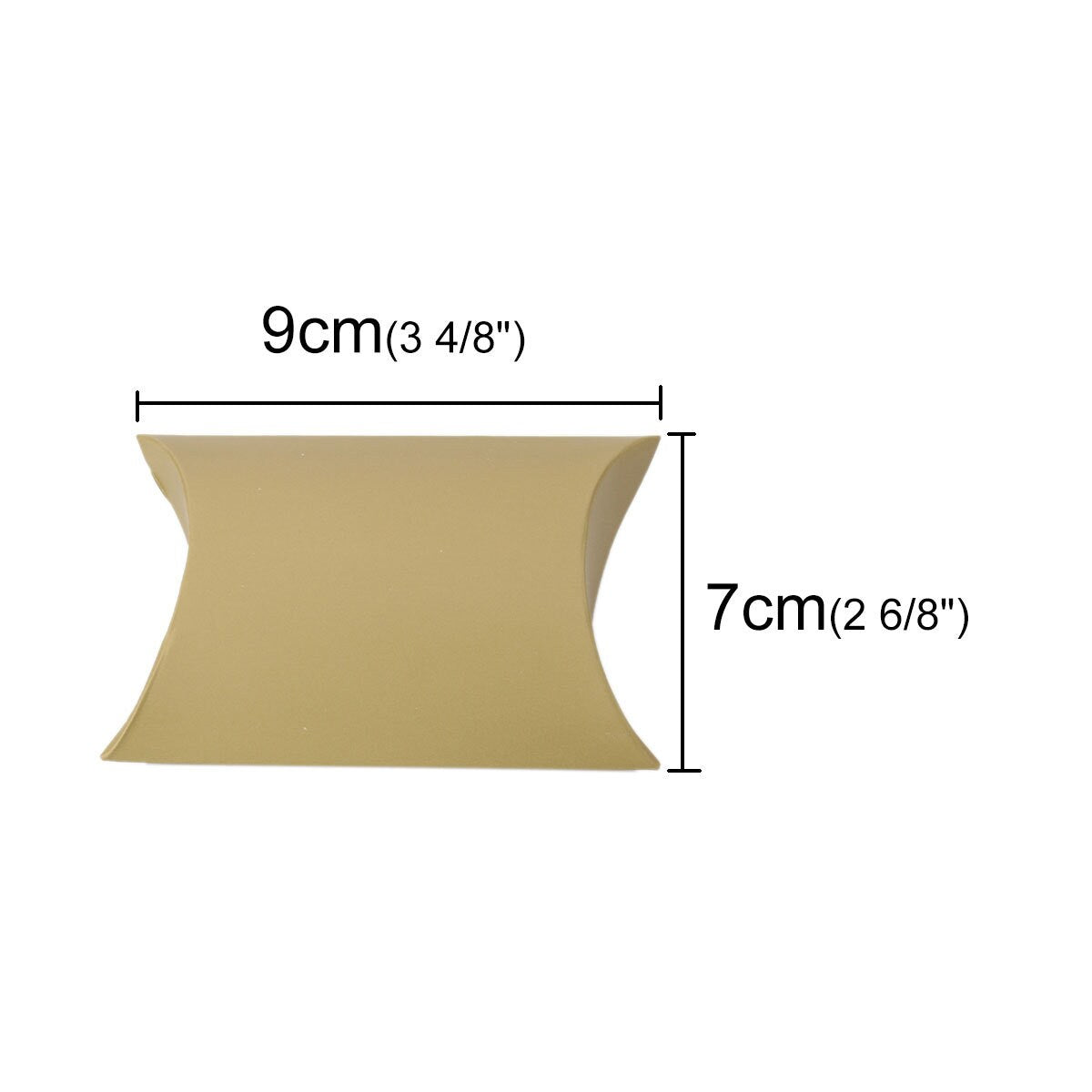 Brown Pillow Boxes, Candy Boxes, Favor Boxes 9cm x 7cm