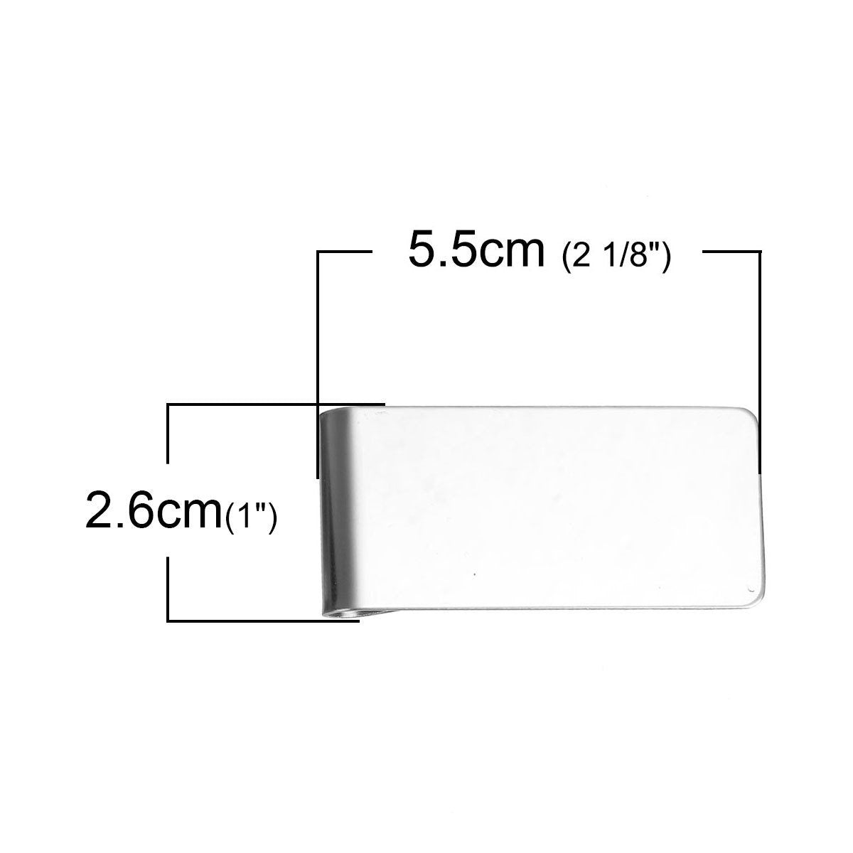 1 Money Clip, Stainless Steel Stamping Supplies, Gifts for him