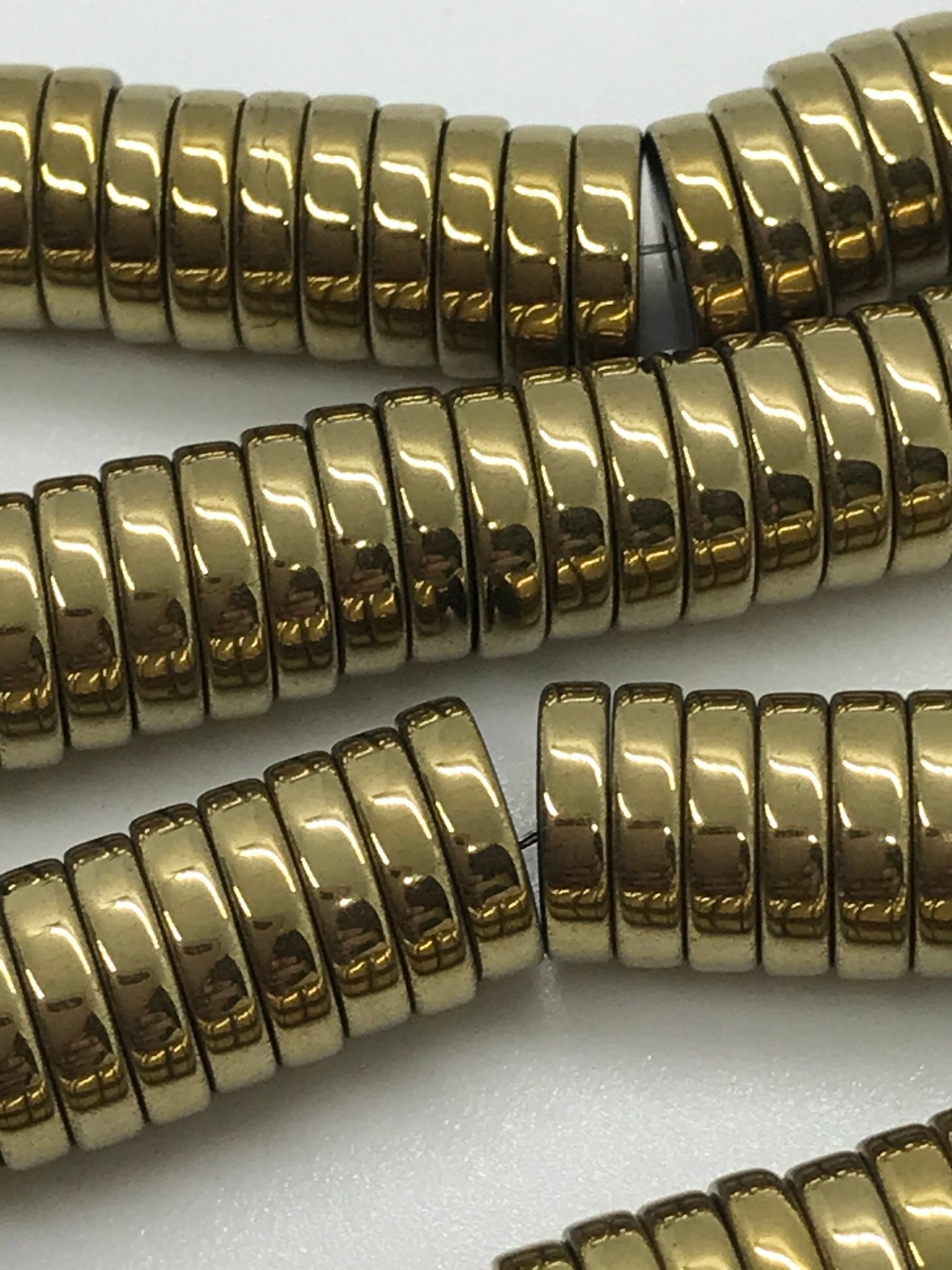 8x2mm Antique Bronze Heishi Rondelle Beads Synthetic Hematite Electroplate Non-magnetic